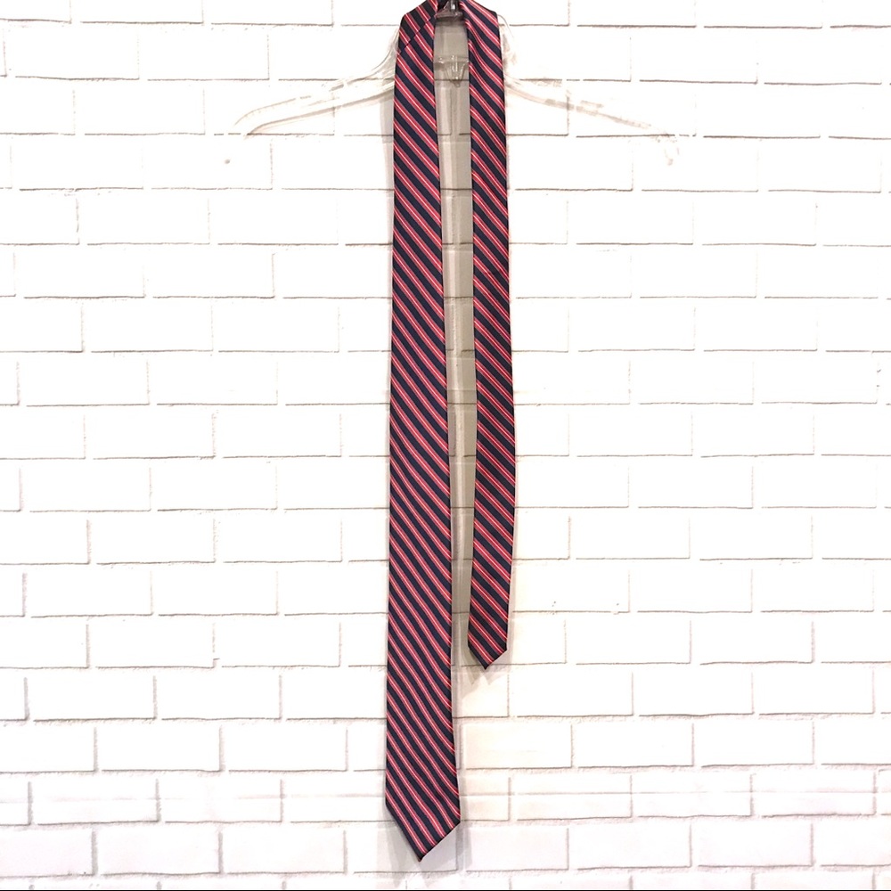 Dockers Red, White & Blue Striped Tie EUC - Picture 4 of 6
